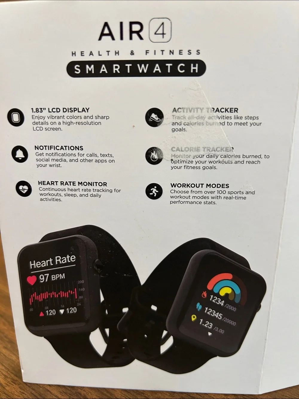 Air 4 Smartwatch in Black